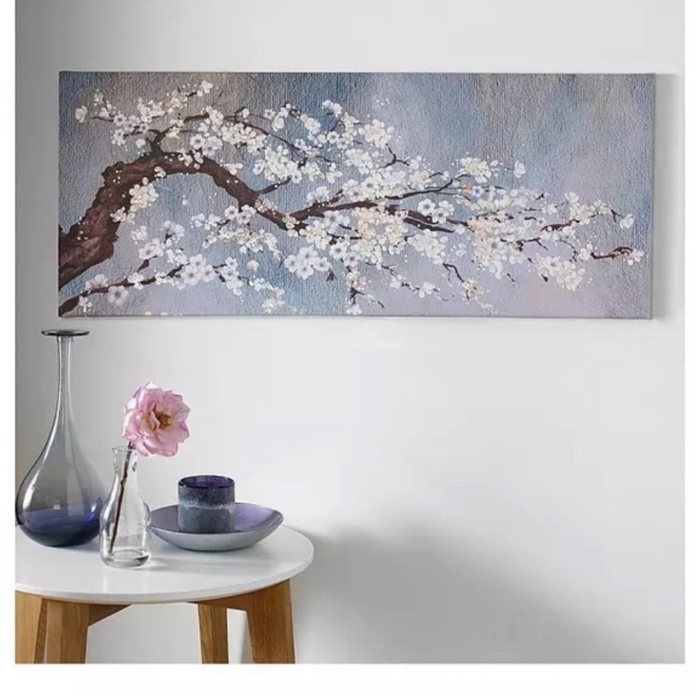 Target Blue and White Blossom Canvas Art